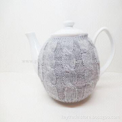 Fine Porcelain Tea Pot in Textile Coat